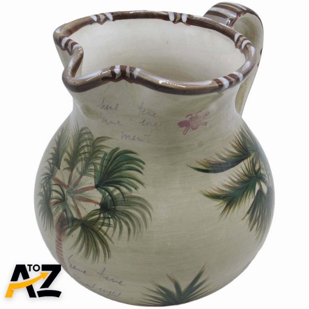 Tabletops Unlimited Retired Bora Bora 80 Oz Pitcher Hand Painted